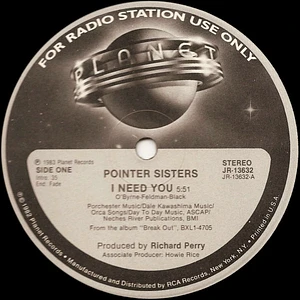 Pointer Sisters - I Need You