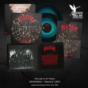 Gehenna - Malice Our Third Spell Aqua Blue Black Ice Vinyl Edition