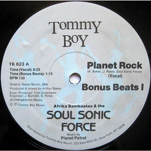 Afrika Bambaataa & Soulsonic Force Music By Planet Patrol - Planet Rock