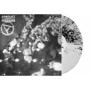 Conflict - Increase The Pressure Half White Half Clear With Black Splatters
