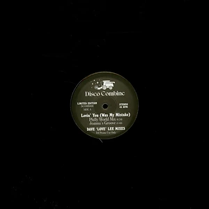Disco Combine - Lovin' You (Was My Mistake) / How I Love New York (Dave 'Love' Lee Mixes)