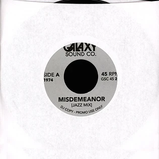 DJ Copy - Misdemeanor (Jazz Mix) / You're Gonna Need Me