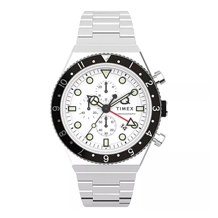 Timex Archive - Q Timex 3 Time Zone Chronograph Watch