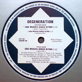 Degeneration - Una Musica Senza Ritmo