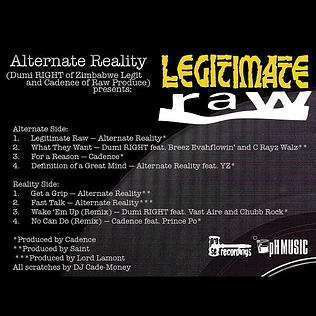 Alternate Reality - Legitimate Raw