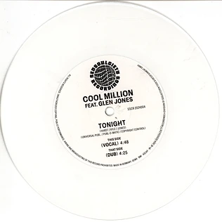 Cool Million - Tonight Feat. Glenn Jones White Vinyl Edition