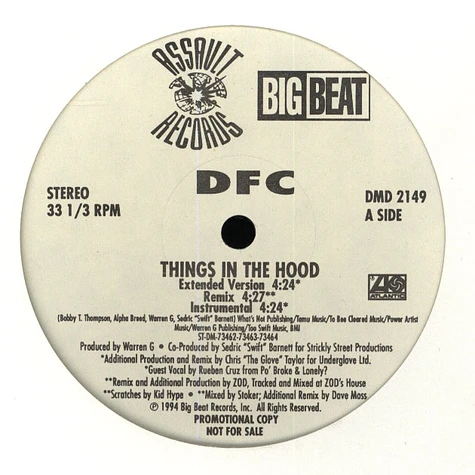 DFC - Things in tha hood
