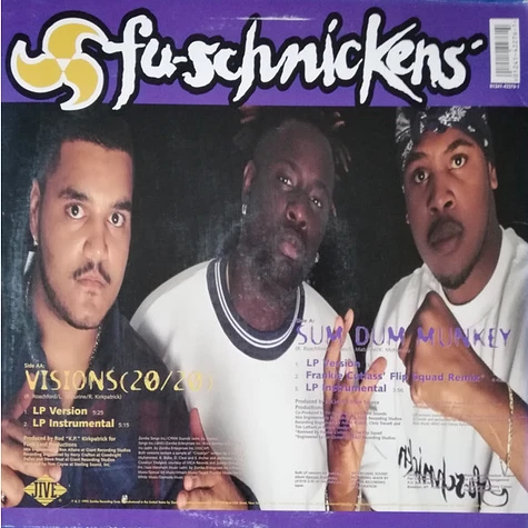 FuVinyl with scuffs and hairlineshnickens - Sum Dum Munkey / Visions (20/20)