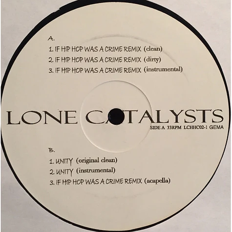 Lone Catalysts - If Hip Hop Was A Crime (Remix)
