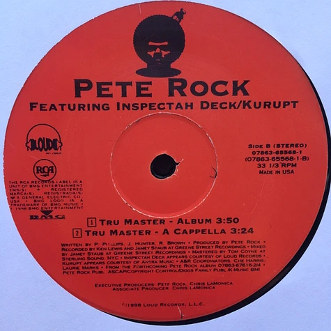 Pete Rock With Inspectah Deck & Kurupt - Tru Master