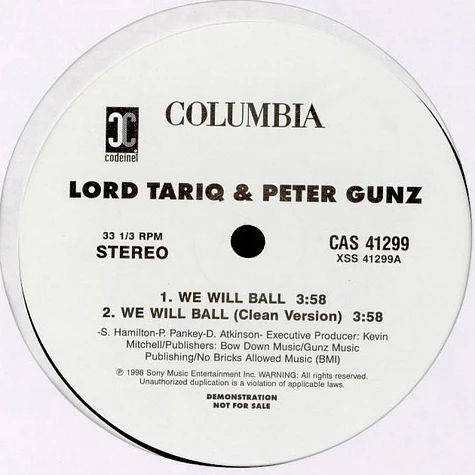 Lord Tariq & Peter Gunz - We Will Ball