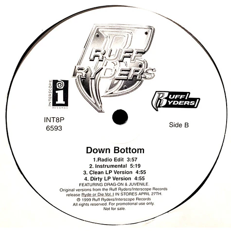 Ruff Ryders - What Ya Want / Down Bottom