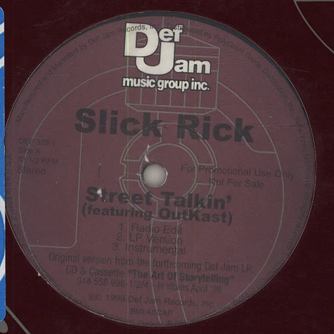 SLICK RICK STREET TALKIN OUTKAST レコード LP Slick Rick / Street