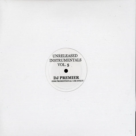 DJ Premier - Unreleased Instrumentals Volume 5