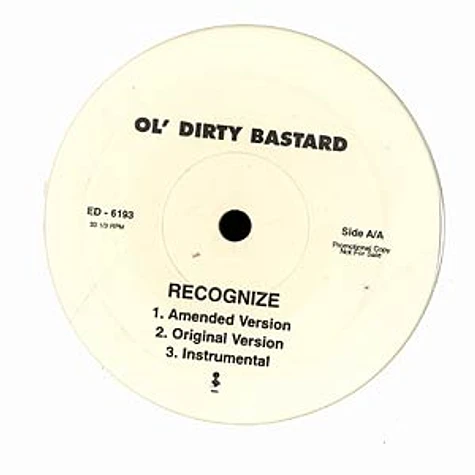 Ol' Dirty Bastard - Recognize