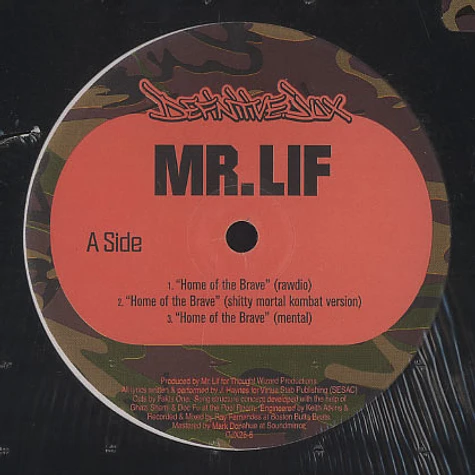 Mr.Lif - Home of the brave