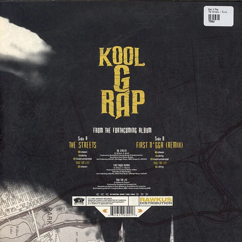 Kool G Rap - The Streets / First Nigga / Thug For Life