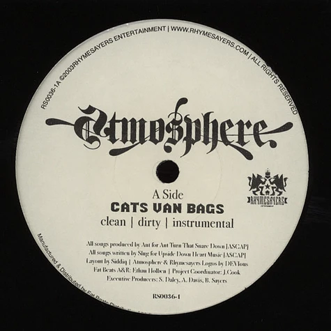 Atmosphere - Cats Van Bags Feat. Brother Ali