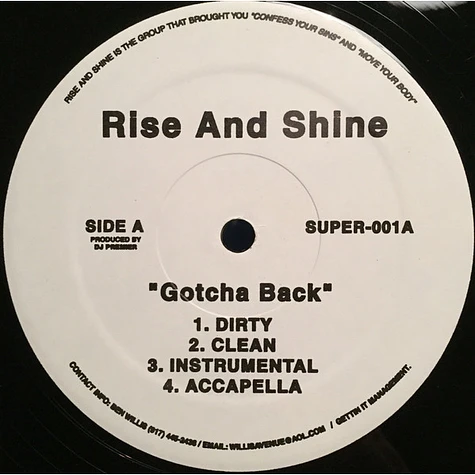 Rise & Shine - Gotcha Back