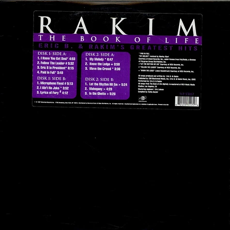 Rakim - The Book Of Life (Eric B. & Rakim's Greatest Hits)