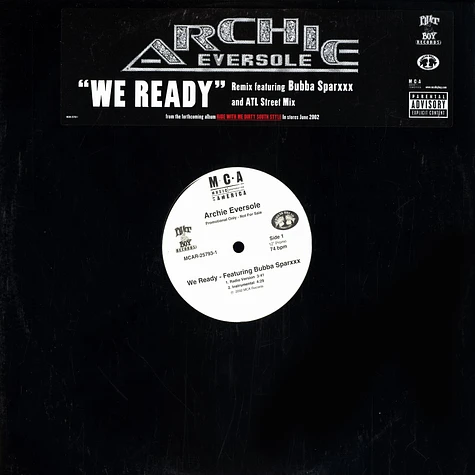 Archie Eversole - We ready remix feat. Bubba Sparxxx