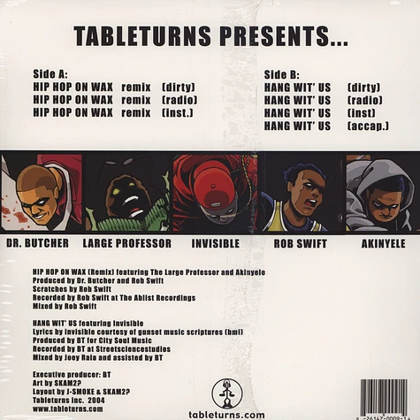 Tableturns presents ... - Hip hop on wax remix feat. Rob Swift, Large Professor, Akinyele & Dr.Butcher