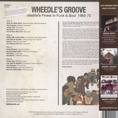 Wheedle's Groove - Volume 1: Seattle's Finest In Funk & Soul 1965-75