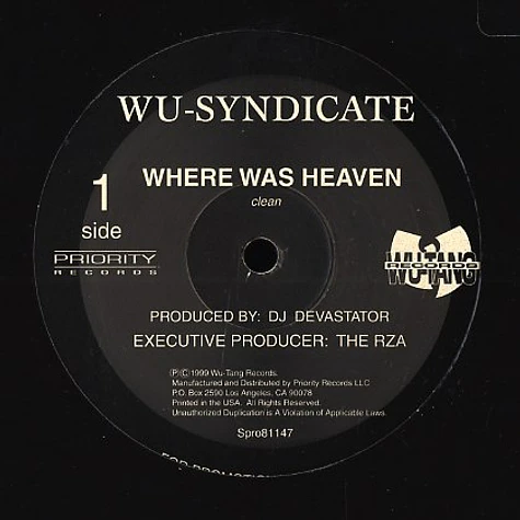 Wu-Syndicate - Where was heaven