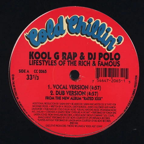 Kool G Rap & DJ Polo - Lifestyles of the rich & famous