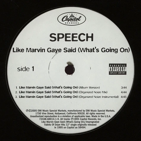 Speech - Like marvin gaye said