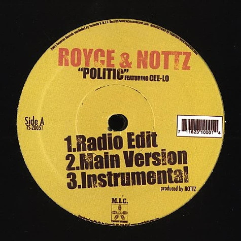 Royce Da 5'9 & Nottz - Politic feat. Cee-Lo