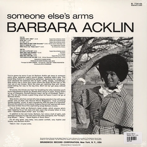 Barbara Acklin - Someone else's arms