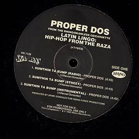 Proper Dos / Jew Lay - Sumthin ta bump / Ring my bell