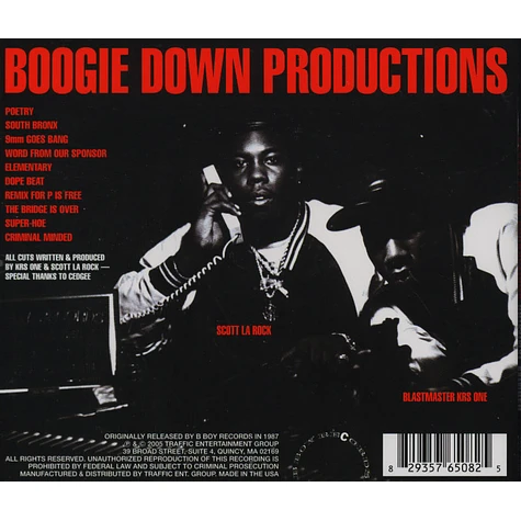 Boogie Down Productions - Criminal minded