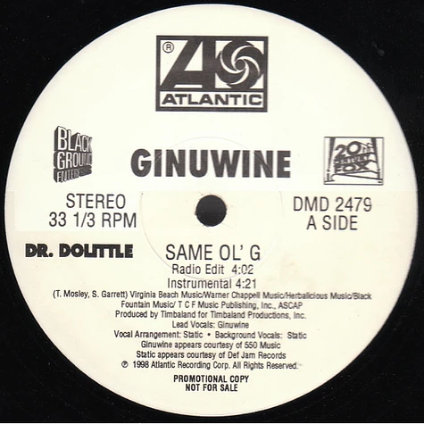 Ginuwine - Same Ol' G