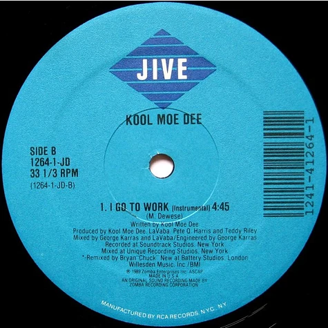 Kool Moe Dee - I Go To Work