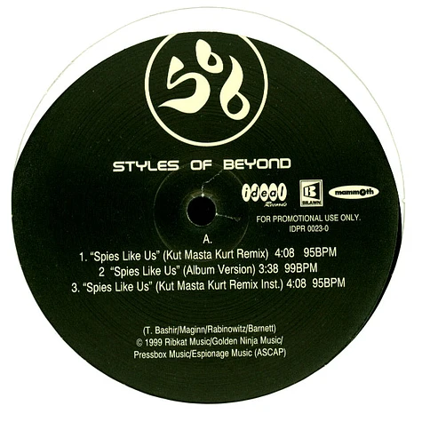 Styles Of Beyond - Spies Like Us (Remix) / Winnetka Exit