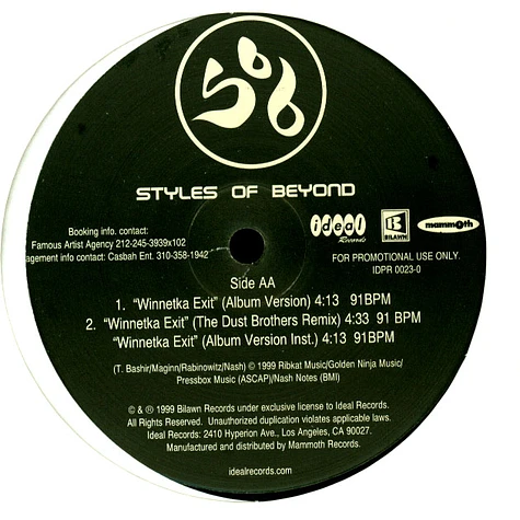 Styles Of Beyond - Spies Like Us (Remix) / Winnetka Exit
