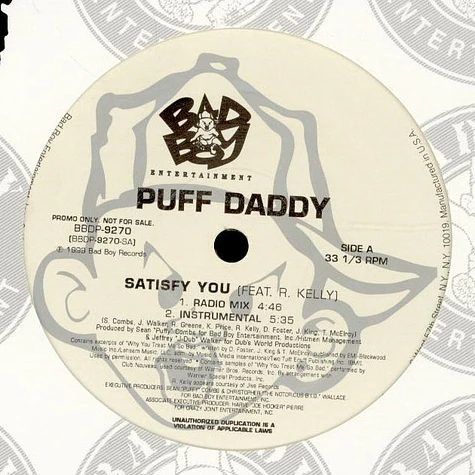 Puff Daddy - Satisfy You / Fake Thugs Dedication