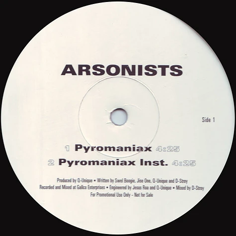 The Arsonists - Pyromaniax / In Your Town