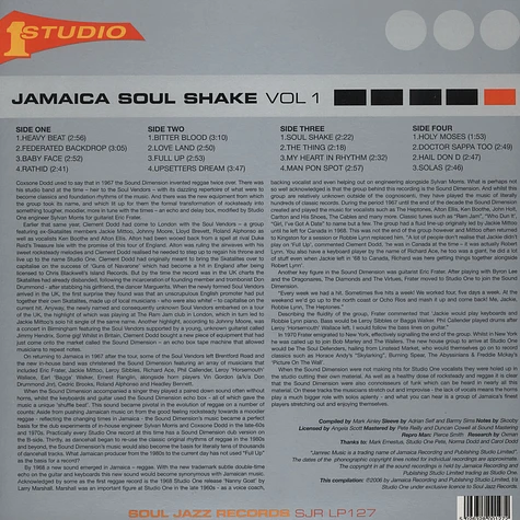 Sound Dimension - Jamaica Soul Shake Volume 1