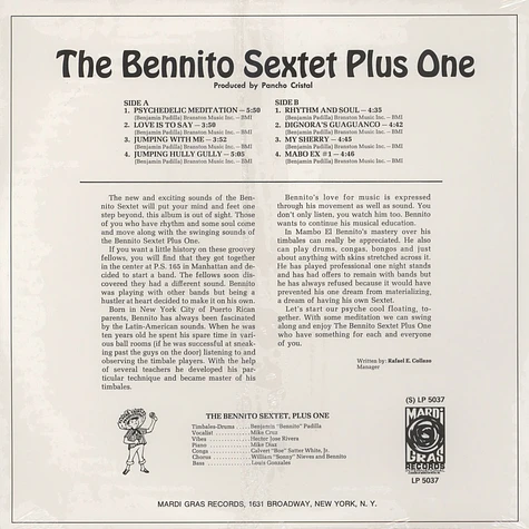 The Bennito Sextet Plus One - The Bennito Sextet Plus One