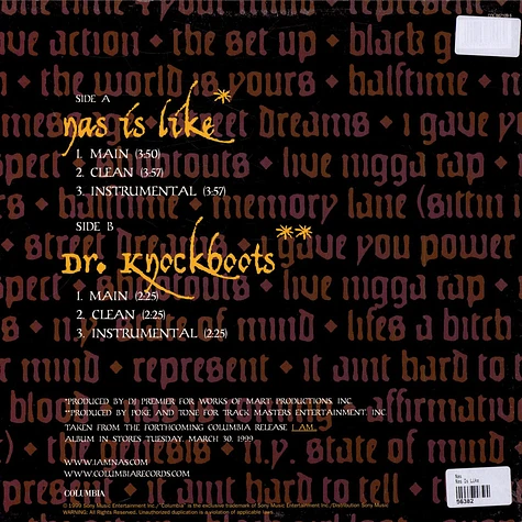 Nas - Nas Is Like / Dr. Knockboots