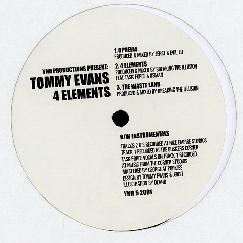 Tommy Evans - 4 Elements EP