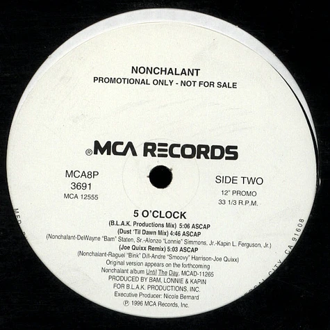 Nonchalant - 5 O'Clock Remixes
