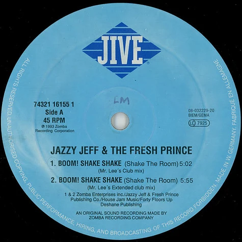 DJ Jazzy Jeff & The Fresh Prince - Boom! Shake The Room