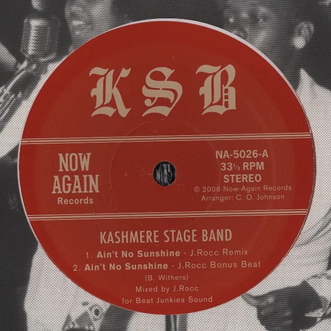 Kashmere Stage Band - Ain't No Sunshine J.Rocc & Oh No Remixes