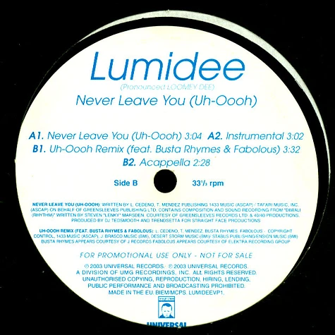 Lumidee - Never Leave You (Uh-Oooh)