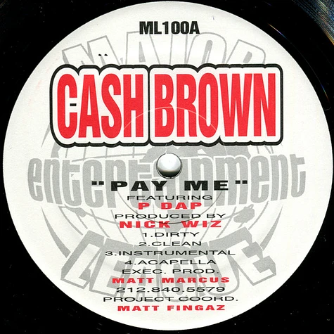 Cash Brown - Pay Me / True Lies