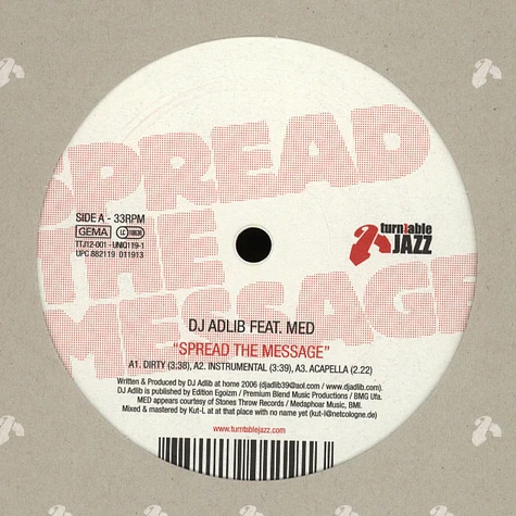 DJ Adlib - Spread the message feat. Medaphoar